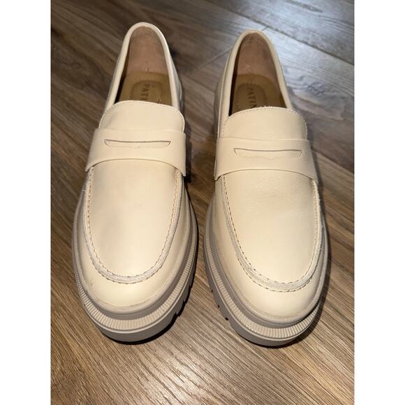 Portland Patina Leather Chunky Loafers - Bone - size 10.5 - S12 - Picture 3 of 12